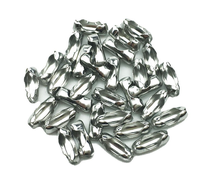Hyamass 10-Yard Beaded Chain with 30 Connectors, 3.2mm Stainless Steel Ceiling Fan Pull Chain Extender for Jewelry Making, Dog Tags, Keychains (Rolled) (Nickel) - Image 4